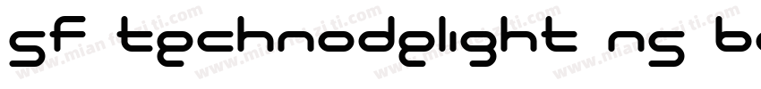 SF Technodelight NS Bold Italic字体转换